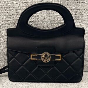 Valentino Orlandi Black Quilted Shoulder Bag